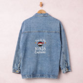 Grappig Ninja Kostuum Halloween Ontwerp_1 Denim Jacket (Hangar)