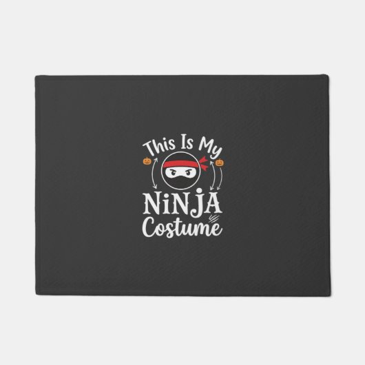Grappig Ninja Kostuum Halloween Ontwerp_1 Deurmat (Voorkant)