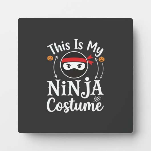 Grappig Ninja Kostuum Halloween Ontwerp_1 Fotoplaat (Voorkant)