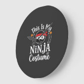 Grappig Ninja Kostuum Halloween Ontwerp_1 Grote Klok (Hoek)