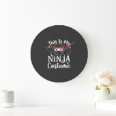 Grappig Ninja Kostuum Halloween Ontwerp_1 Grote Klok (Huis)