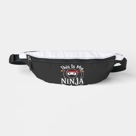 Grappig Ninja Kostuum Halloween Ontwerp_1 Heuptasje (Voorkant)