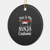 Grappig Ninja Kostuum Halloween Ontwerp_1 Keramisch Ornament (Links)