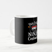 Grappig Ninja Kostuum Halloween Ontwerp_1 Koffiemok (Voorkant links)