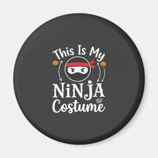 Grappig Ninja Kostuum Halloween Ontwerp_1 Magneet (Voorkant)