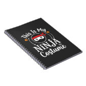 Grappig Ninja Kostuum Halloween Ontwerp_1 Notitieboek (Rechterzijde)