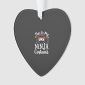 Grappig Ninja Kostuum Halloween Ontwerp_1 Ornament (voorkant)