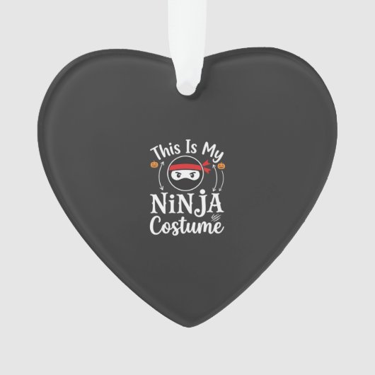 Grappig Ninja Kostuum Halloween Ontwerp_1 Ornament (voorkant)