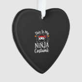 Grappig Ninja Kostuum Halloween Ontwerp_1 Ornament (voorkant)