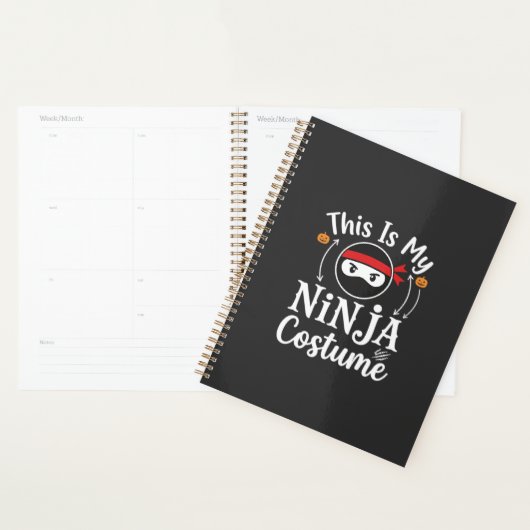 Grappig Ninja Kostuum Halloween Ontwerp_1 Planner (Display)