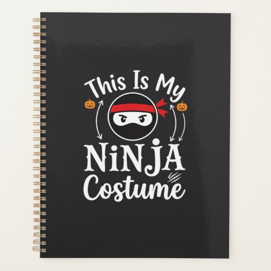 Grappig Ninja Kostuum Halloween Ontwerp_1 Planner (Voorkant)