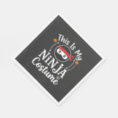 Grappig Ninja Kostuum Halloween Ontwerp_1 Servet (Hoek)