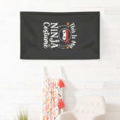 Grappig Ninja Kostuum Halloween Ontwerp_1 Spandoek (Insitu)