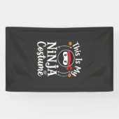 Grappig Ninja Kostuum Halloween Ontwerp_1 Spandoek (Horizontaal)