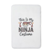 Grappig Ninja Kostuum Halloween Vector Ontwerp_1 Badmat (Voorkant Verticaal)