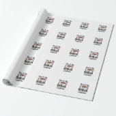 Grappig Ninja Kostuum Halloween Vector Ontwerp_1 Cadeaupapier (Uitgerold)