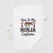 Grappig Ninja Kostuum Halloween Vector Ontwerp_1 Golfhanddoek (Insitu)