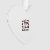 Grappig Ninja Kostuum Halloween Vector Ontwerp_1 Ornament (voorkant)
