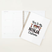 Grappig Ninja Kostuum Halloween Vector Ontwerp_1 Planner (Display)
