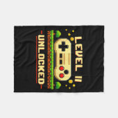 Grappig niveau 11 vrijgespeeld videospel 11e verja fleece deken (Voorkant (Horizontaal))