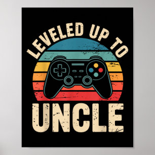 Grappig Niveau Verhoogd Naar Oom Videogamers Gamen Poster