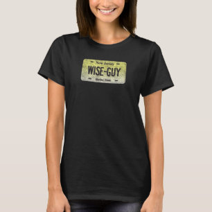Grappig NJ State Vanity Licentie Bord Wise Guy T-shirt