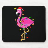Grappig NK Flamingo in Santa Hat Kerstmis in juli Muismat (Voorkant)