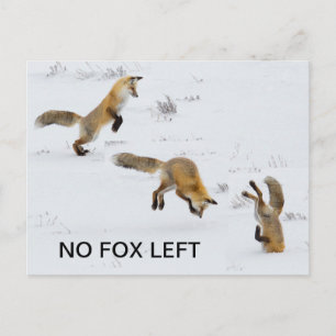 Grappig "No Fox left" Briefkaart