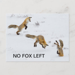 Grappig "No Fox left" Briefkaart