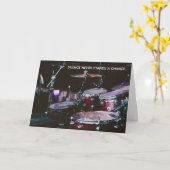 Grappig No Silence Loud Drummer Birthday Card Kaart (Gele Bloem)