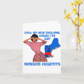Grappig noem me New England Omdat ik Mive Enorm he Kaart (Gele Bloem)