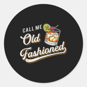 Grappig noem me ouderwetse alcoholische whisky ronde sticker