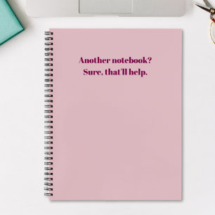 Grappig Nog een Notitieboekje? Dat Helpt Roze Notitieboek