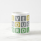 Grappig, nog nooit genoeg woord - Puzzle Game Play Koffiemok (Center)