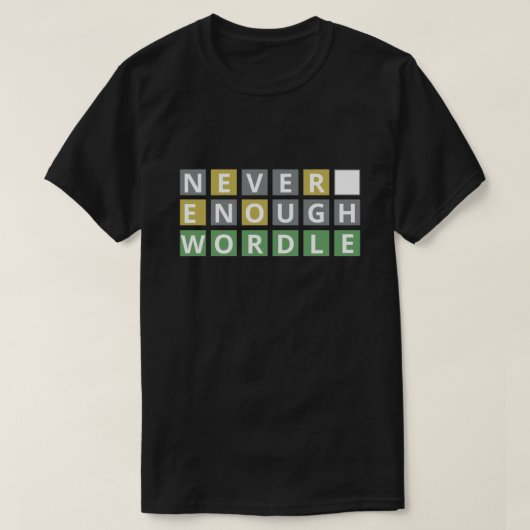 Grappig, nog nooit genoeg woord - Puzzle Game Play T-shirt (Design voorkant)