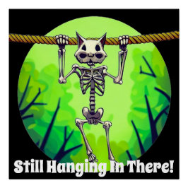 Grappig nog steeds hangen in die kat perfect poster