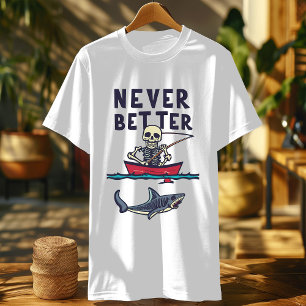Grappig Nooit Beter Skelet, Gevist Grappig Skelet T-shirt
