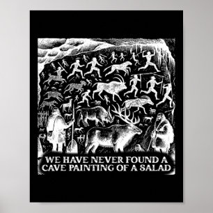 Grappig nooit gevonden een grotschildering van een poster