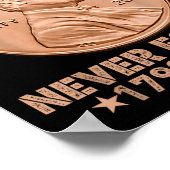 Grappig Nooit Vergeet Penny Coin 1 Cent Retro 2025 Poster (Hoek)