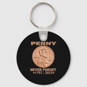 Grappig Nooit Vergeet Penny Coin 1 Cent Retro 2025 Sleutelhanger