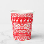 Grappig Noords lelijk kersttruienfeest Papieren Bekers (Achterkant)