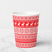 Grappig Noords lelijk kersttruienfeest Papieren Bekers (Links)