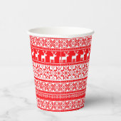Grappig Noords lelijk kersttruienfeest Papieren Bekers (Rechts)