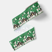 Grappig Noords Rendier Patroon Grosgrain Lint (Achterkant)