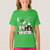 Grappig Noords Rendier Patroon T-shirt (Voorkant)
