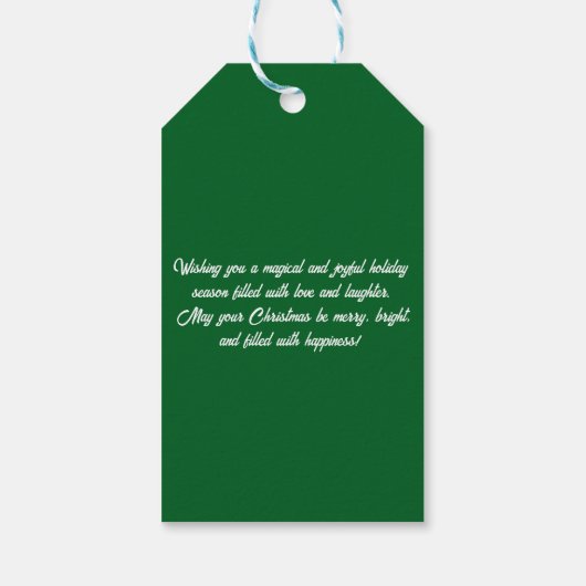 Grappig Noords rendierpatroon Cadeaulabel (Achterkant)