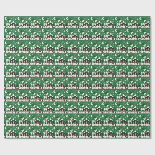 Grappig Noords rendierpatroon Cadeaupapier (Vlak)