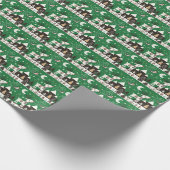 Grappig Noords rendierpatroon Cadeaupapier (Hoek)