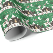Grappig Noords rendierpatroon Cadeaupapier (Rol Hoek)