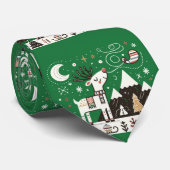 Grappig Noords rendierpatroon Stropdas (Opgerold)